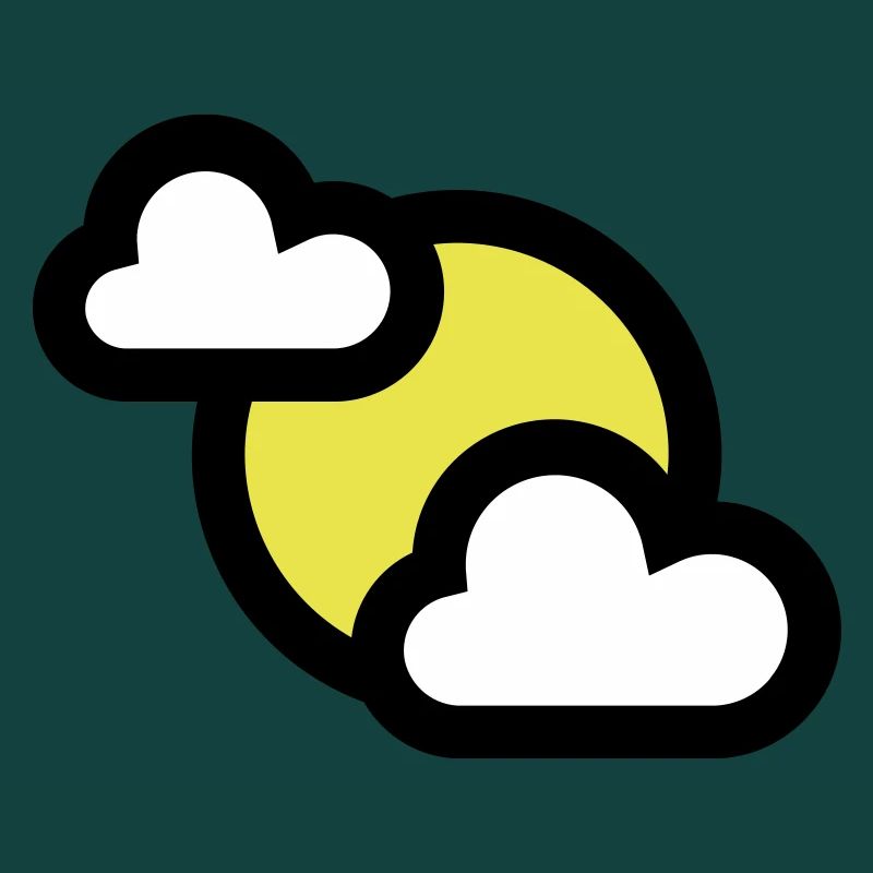 Wetter Symbol oder Icon teilweise bedeckt
