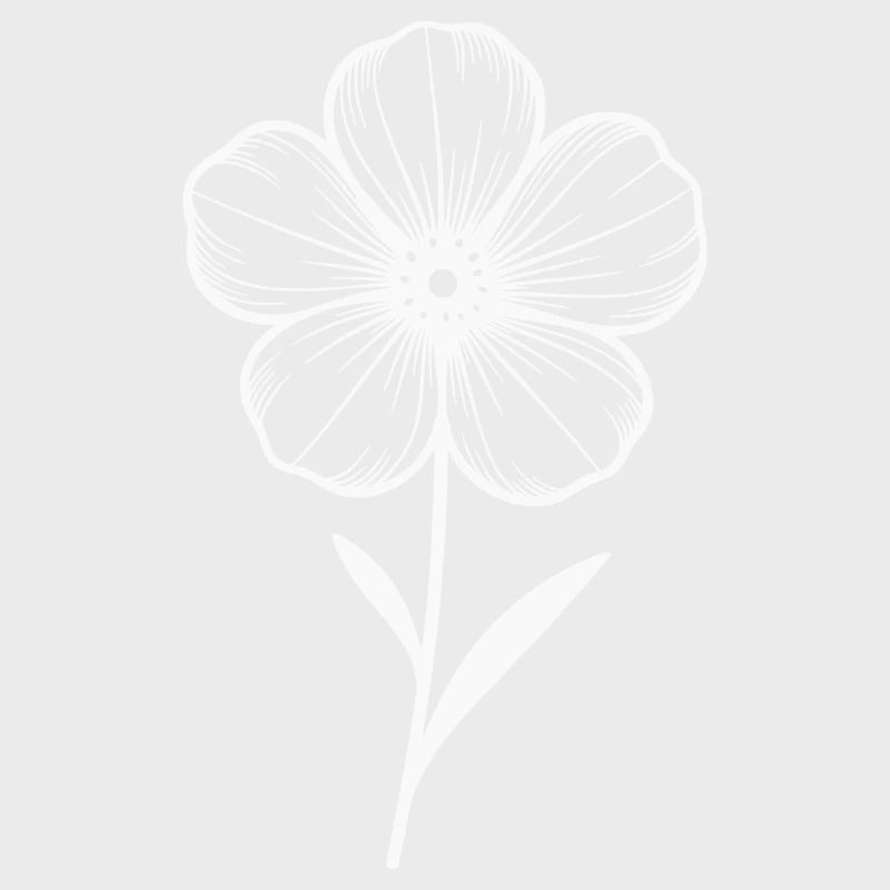 Fleur blanche graphique - variable de couleur
