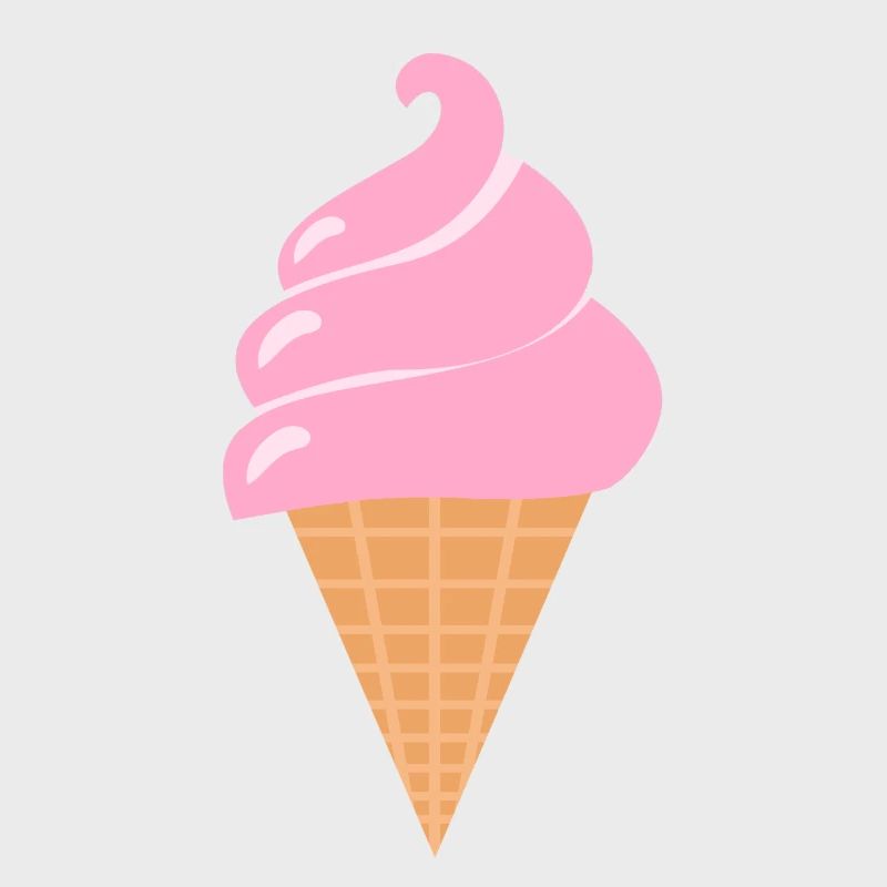 Softeis Eis - Rosa Sommer Eis