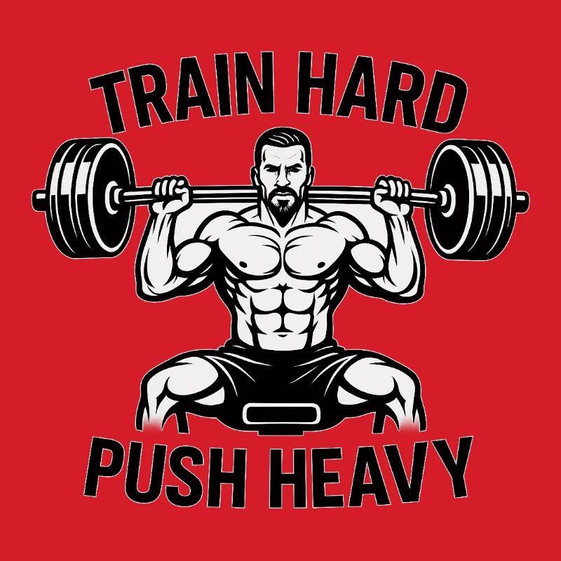 Devise de musculation Push Heavy