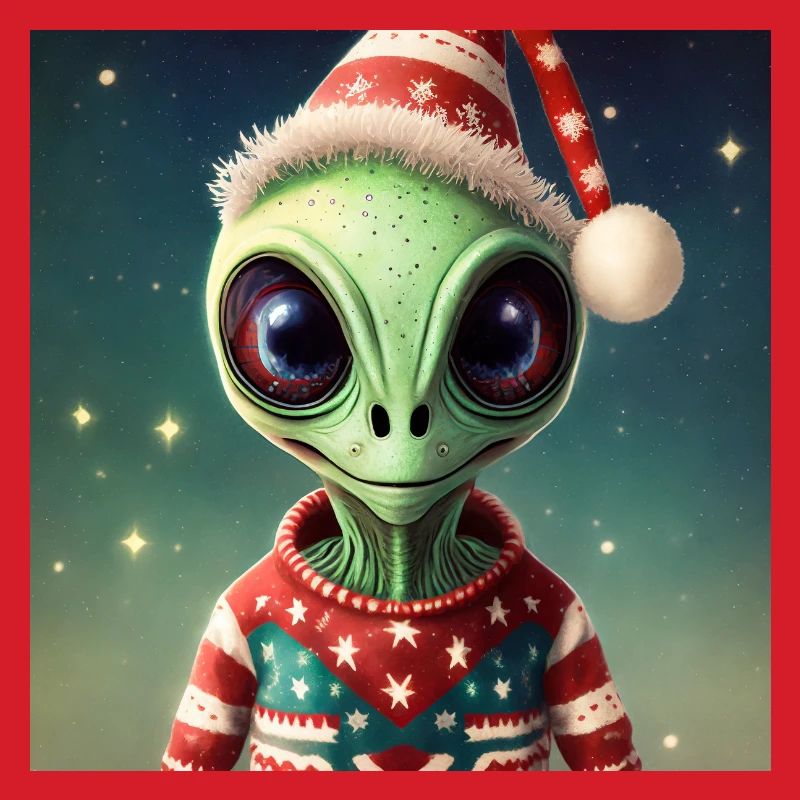extraterrestre portant un pull de Noël moche