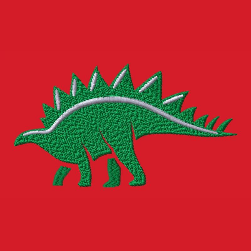 Stegosaurus embroidered