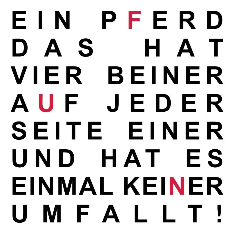 Ein Pferd, das hat vier Beiner