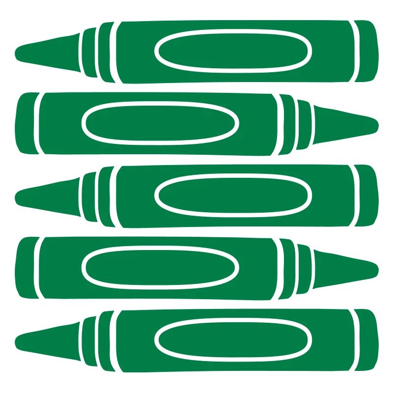 Crayons de cire verte design cool