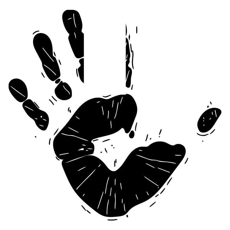 Empreinte de main vintage Vector