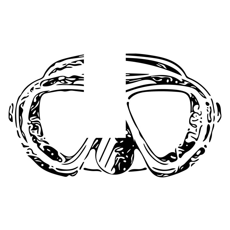 Masque de plongée vintage vector