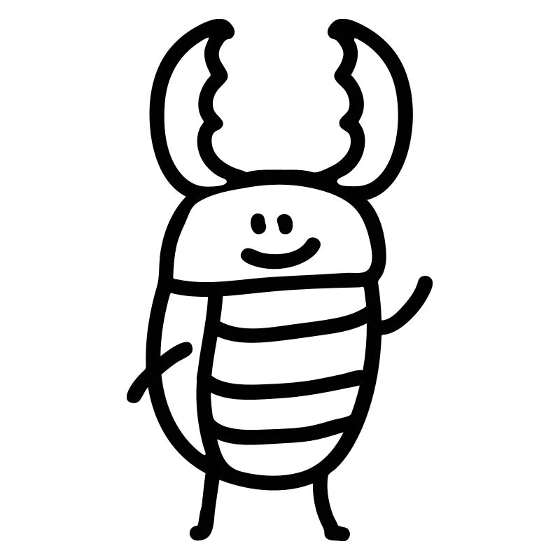 Stag Beetle - Line