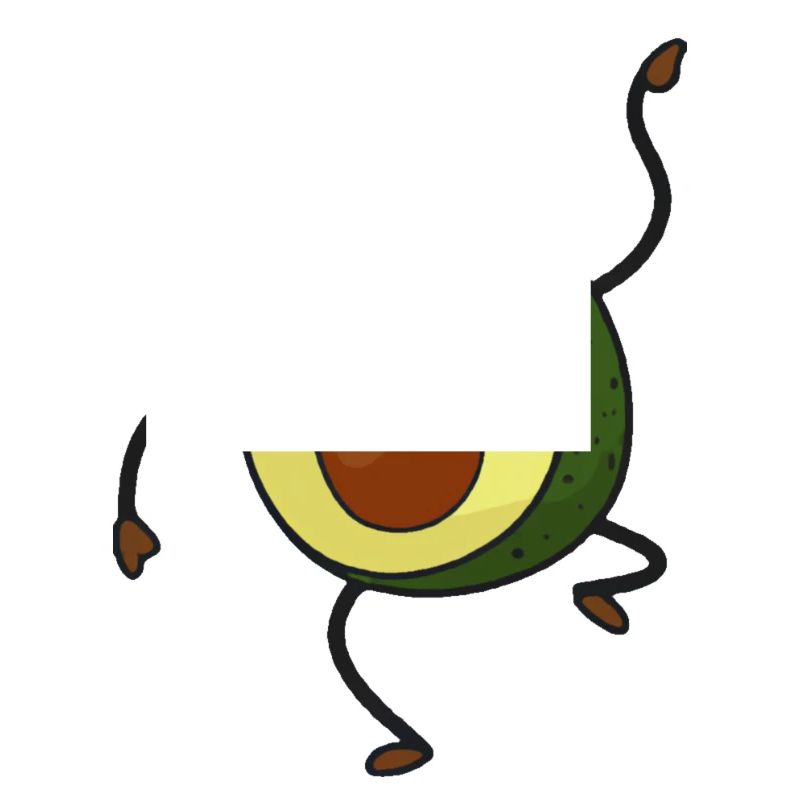 Happy avocado dances