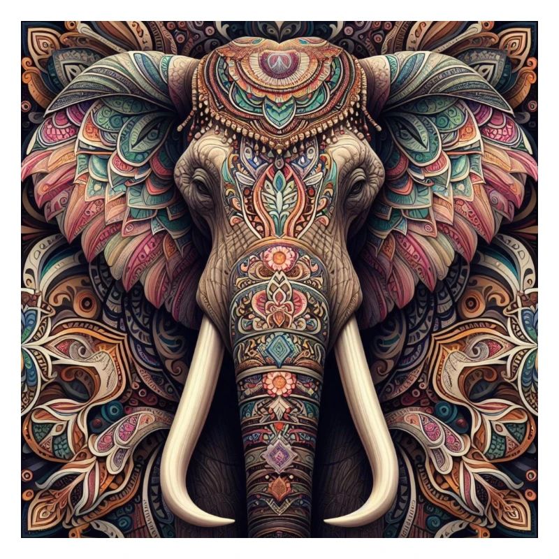 Éléphant décoré