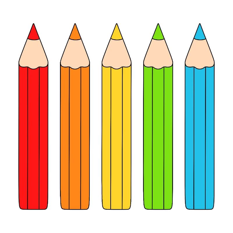 Lebendiges Farbstift-Array-Design