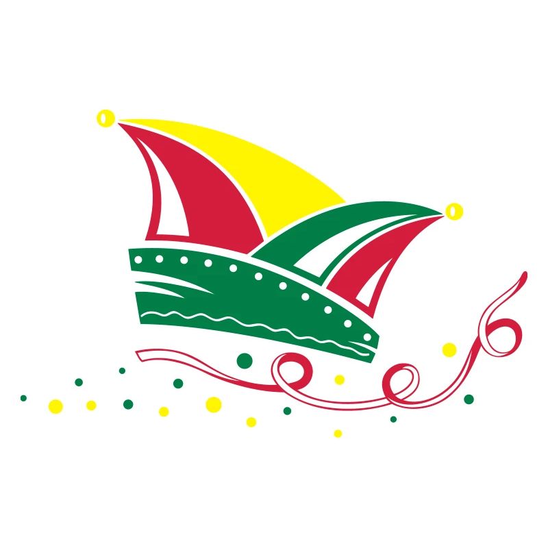 Carnival, jester cap, streamers