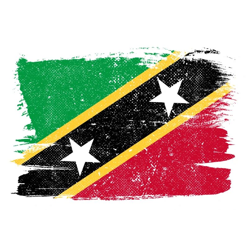 Saint-Kitts-et-Nevis Vintage drapeau drapeau paix