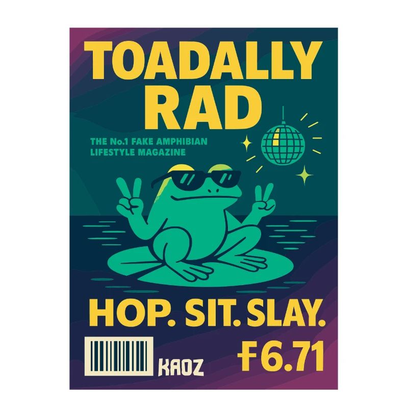 Toadally Rad Disco Frog Magazine