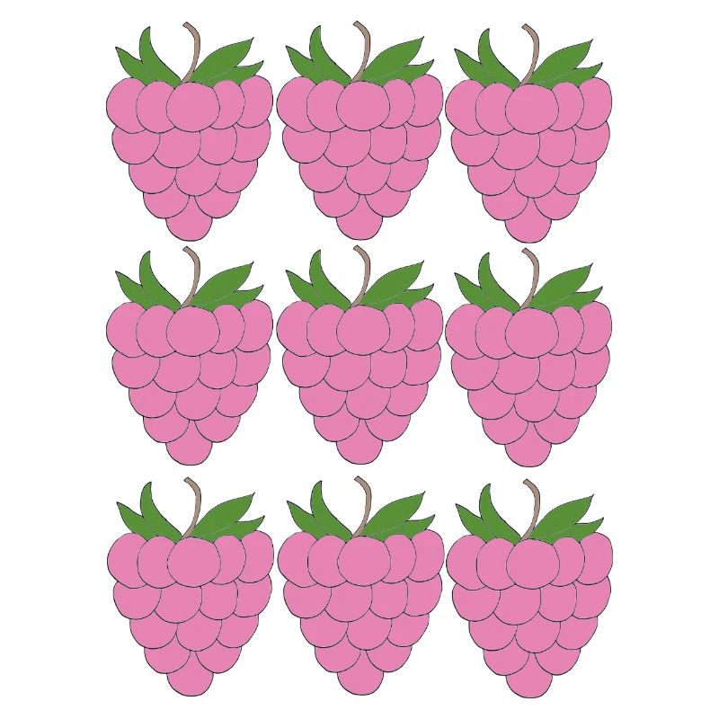Raspberry Grid Pattern