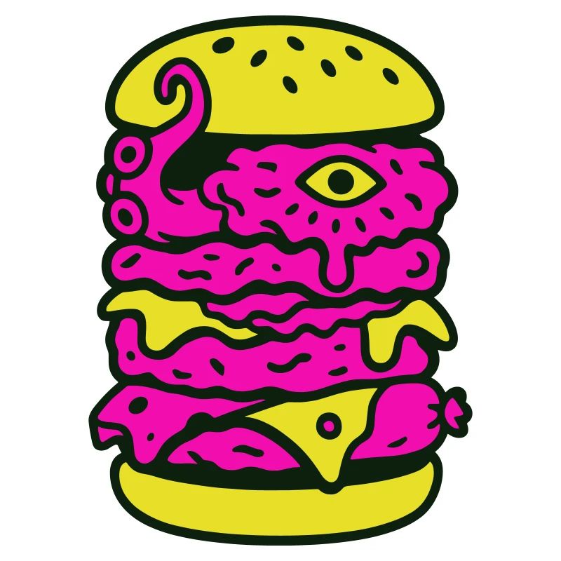 Monster Burger dans le style Pop Art