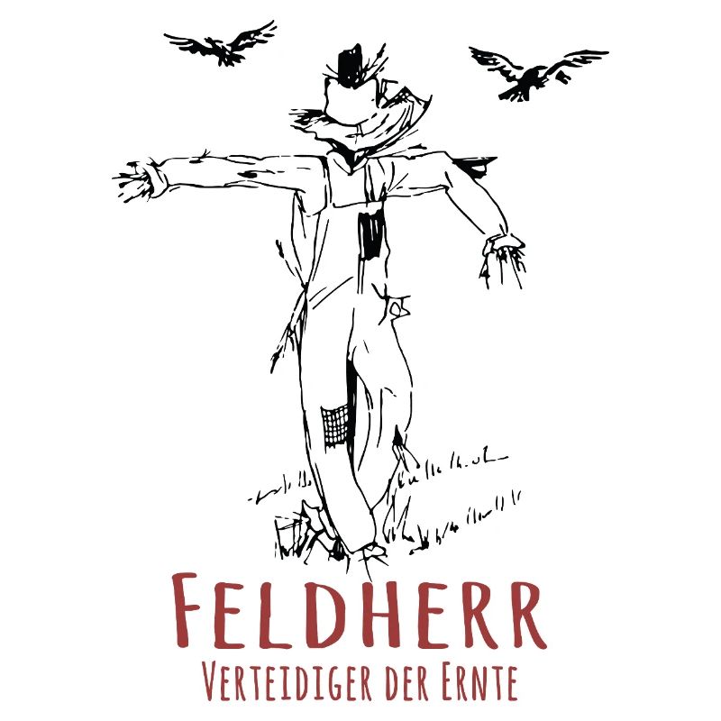 Feldherr Vogelscheuche Lustiger Ernte Spruch
