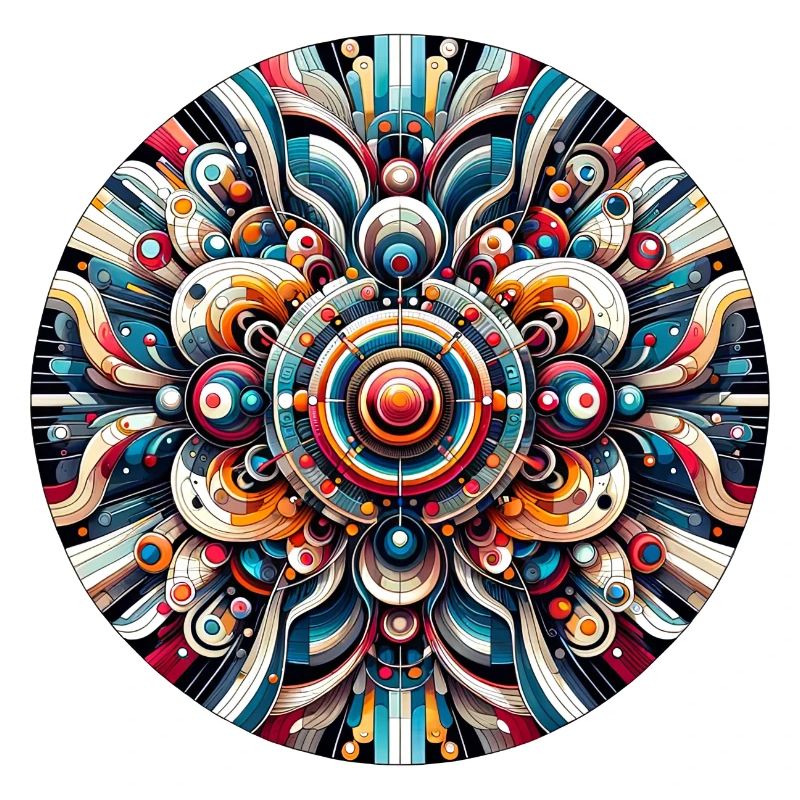 Kunterli - Oeuvre de mandala colorée