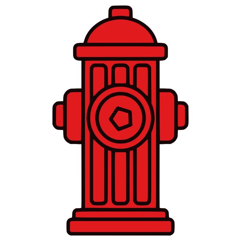 Classic Bold Red Fire Hydrant