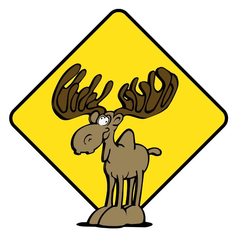 Caution Moose Moose
