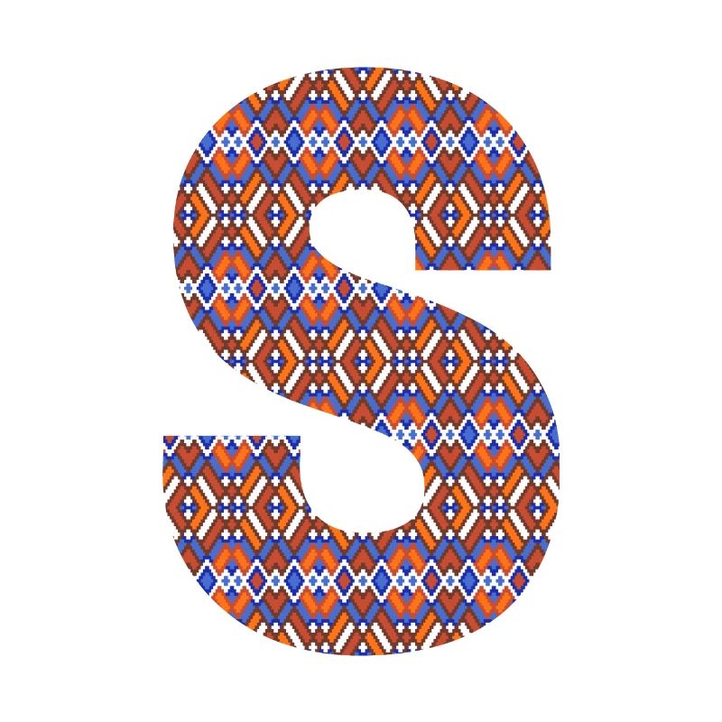 Monogram Letter S- geometric pattern