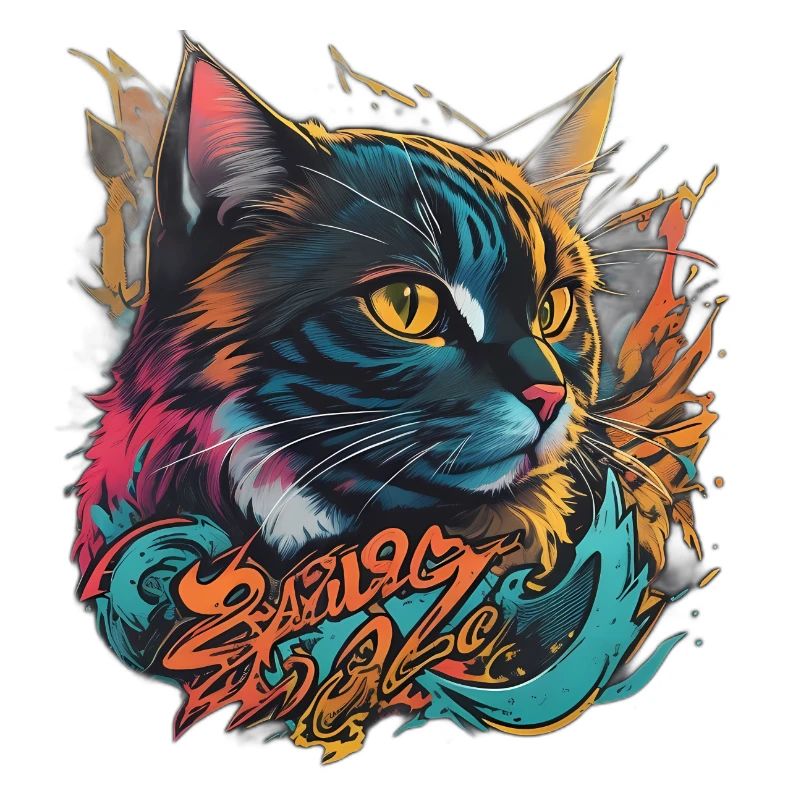 Beau design de chat