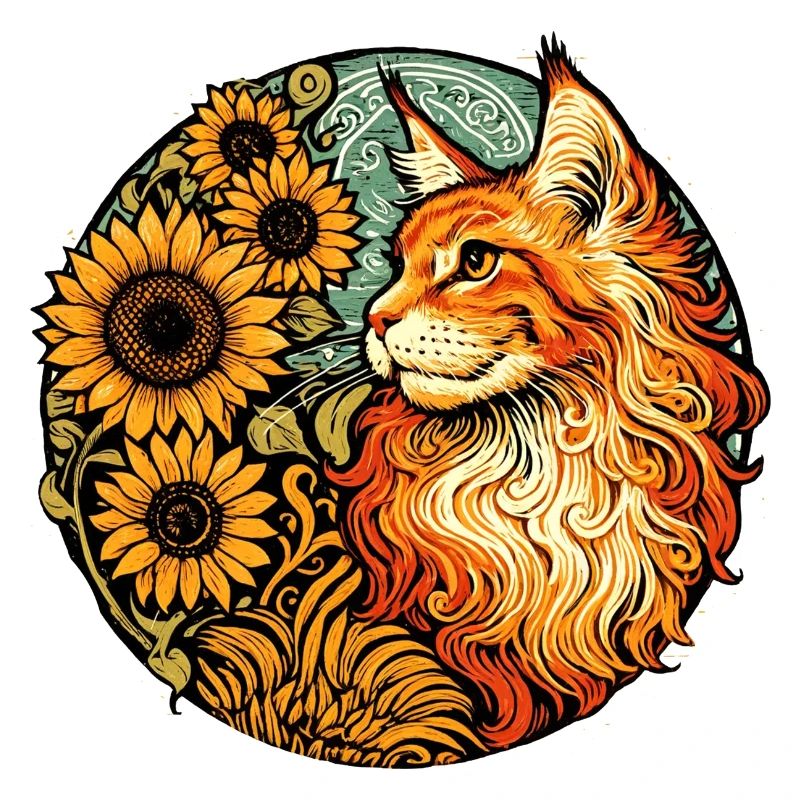 Chat Mainecoon orange
