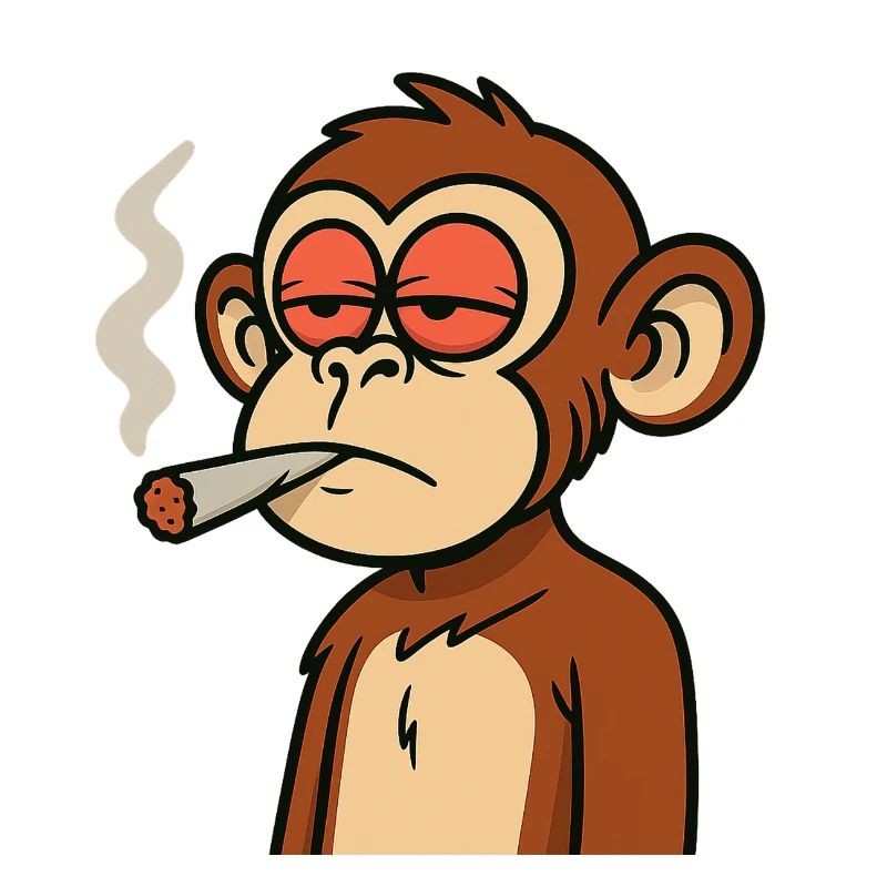 Chill Monkey - Stoner de conception de dessin animé drôle