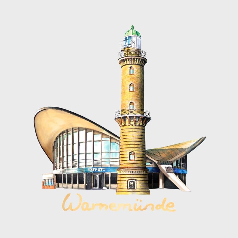 Teepott mit Leuchtturm