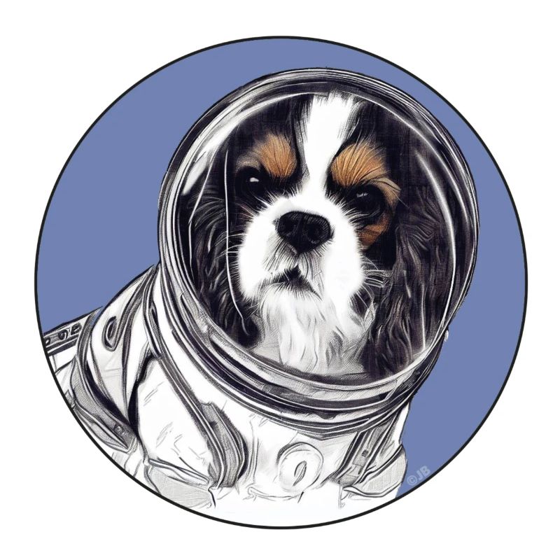King Charles Cavalier Spaniel dans l’espace