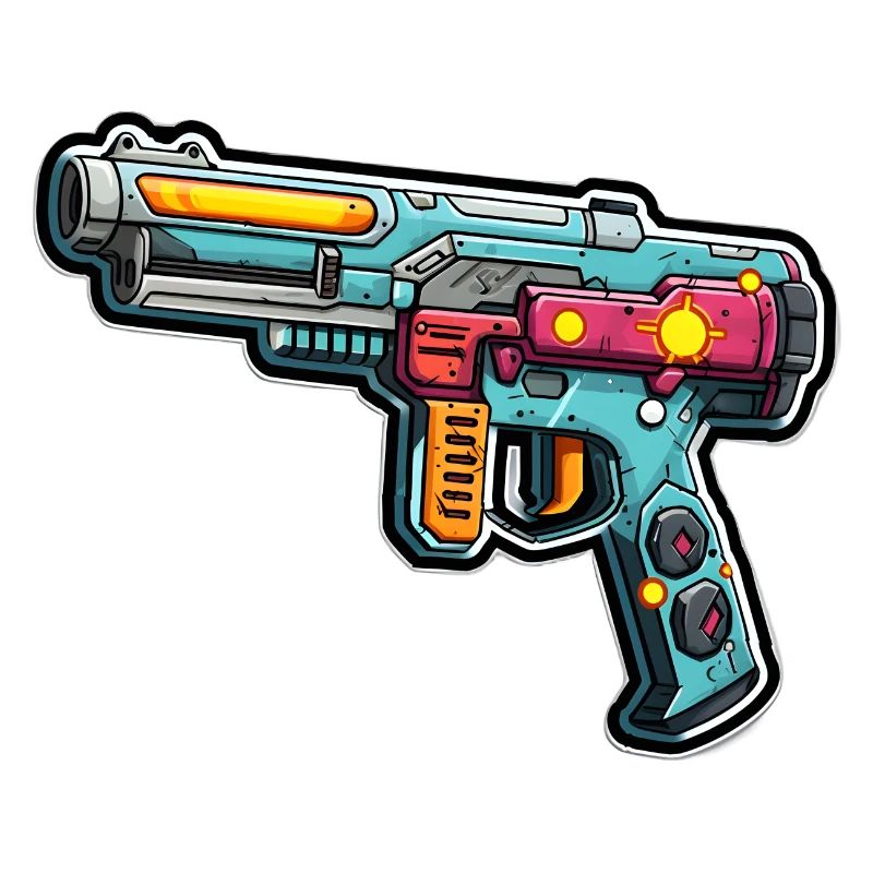 Space weapons in graffiti style
