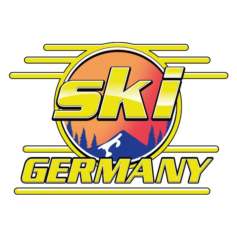 Logo de ski de style rétro Ski Germany