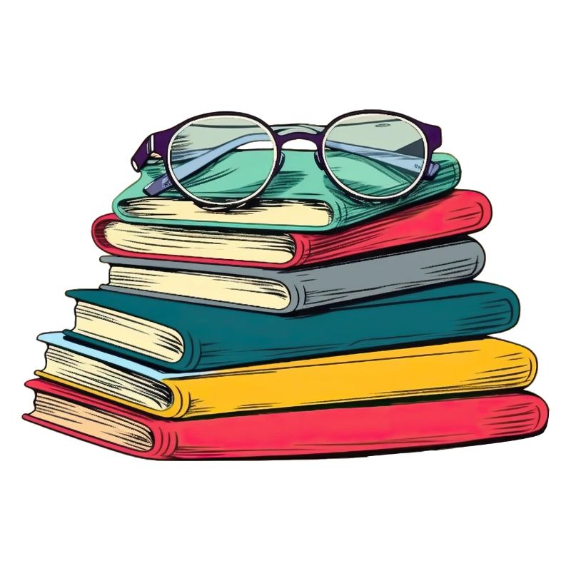 Whimsical Book Stack Art