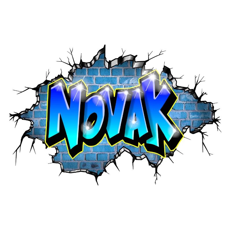 Graffiti NOVAK Risse Geburtstagsgeschenk Kind