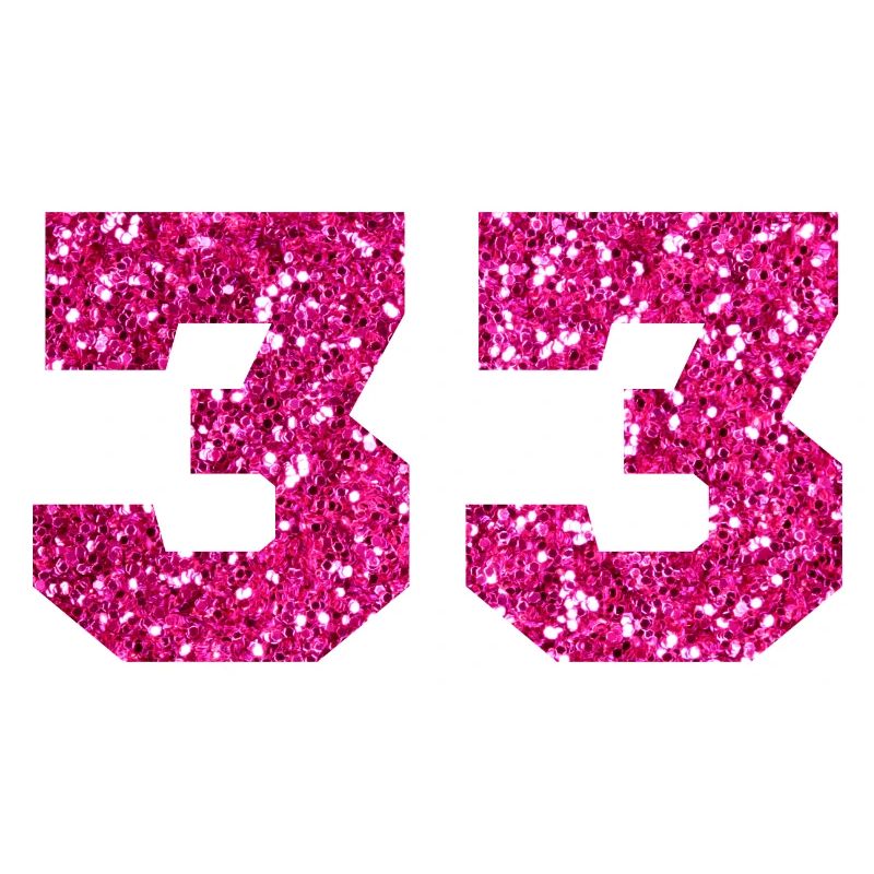 Nummer 33 Pink Glitter - 33. Geburtstag