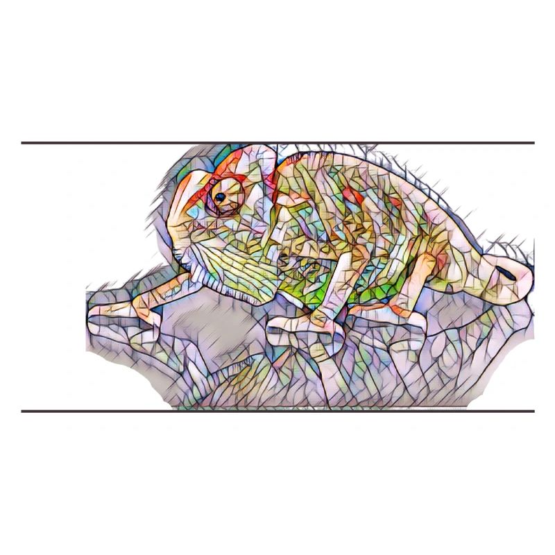 Caméléon - Impression d’art colorée et élégante