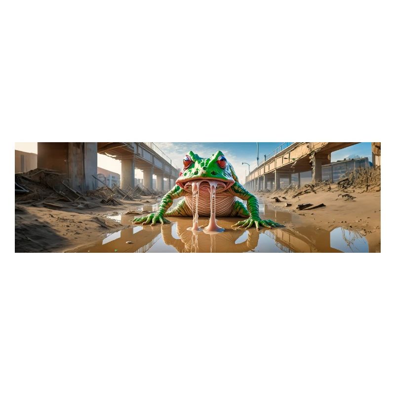 grenouille bave visqueuse géante montée du monstre mutant