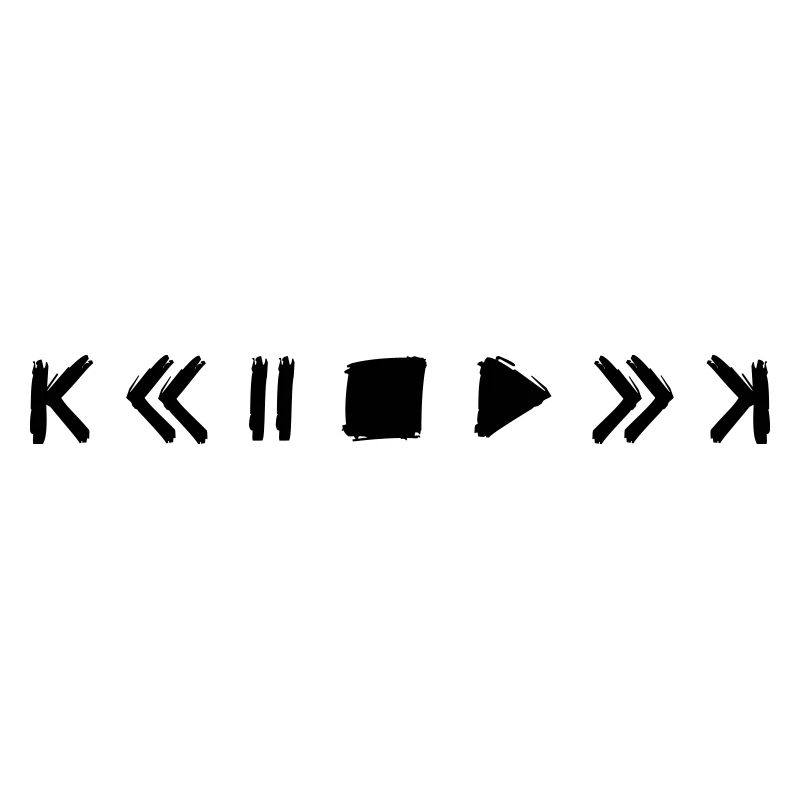 play music pause fast forward buttons symbols