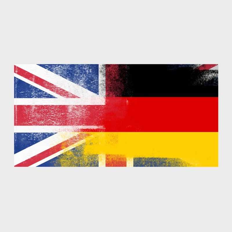 British German Half Germany Half UK Flag