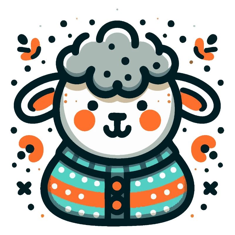 Süßes Schaf im Pullover