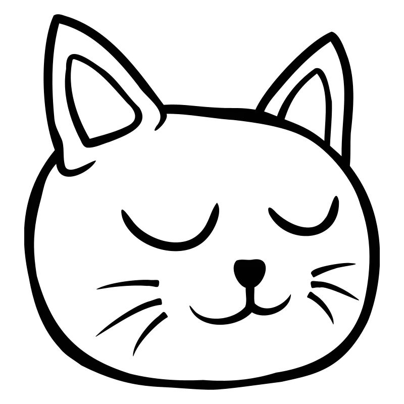 Yeux fermés Chat endormi