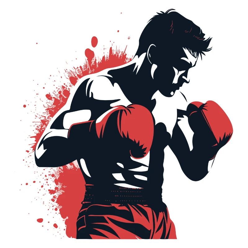 der Boxer in Rot