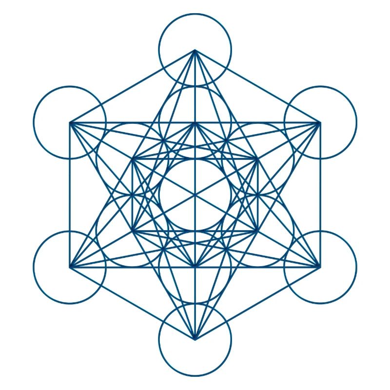 Le cube de Metatron - bleu