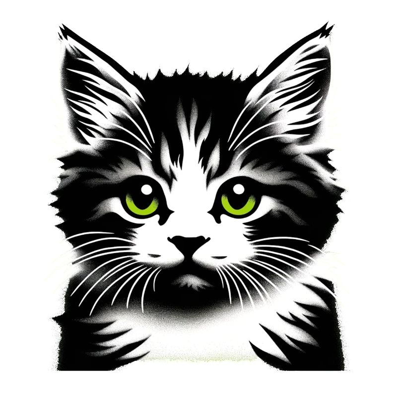 Visage de chat affectueux