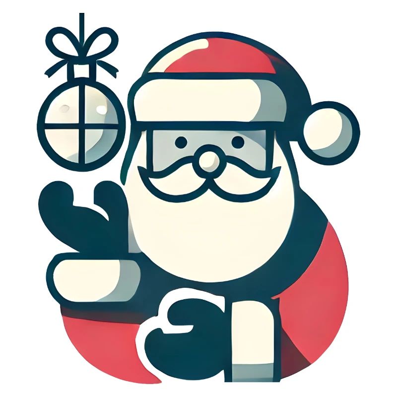 Weihnachtsmann mit Weihnachtskugel