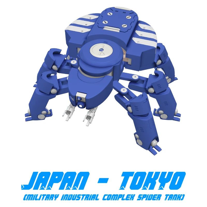 Cyberpunk Anime Ghost dans le Shell Spider Tank Pro