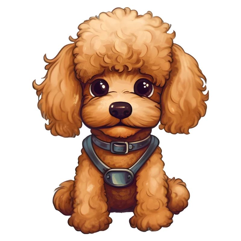 Doux bébé caniche chien