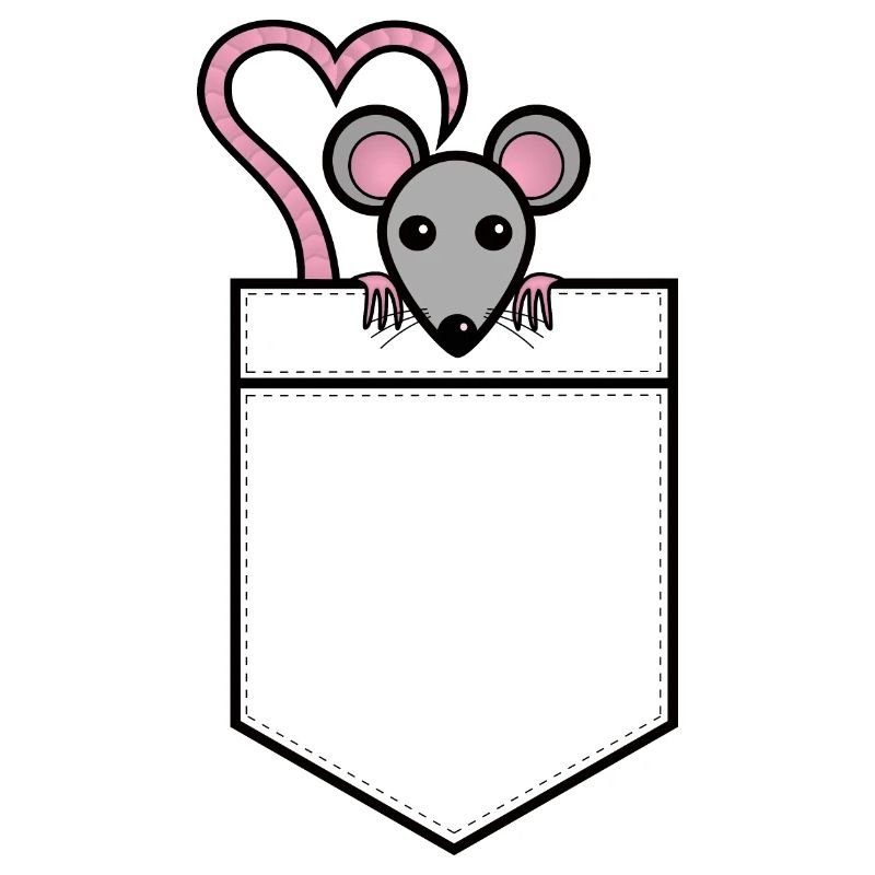 Brusttasche mit Maus oder Ratte