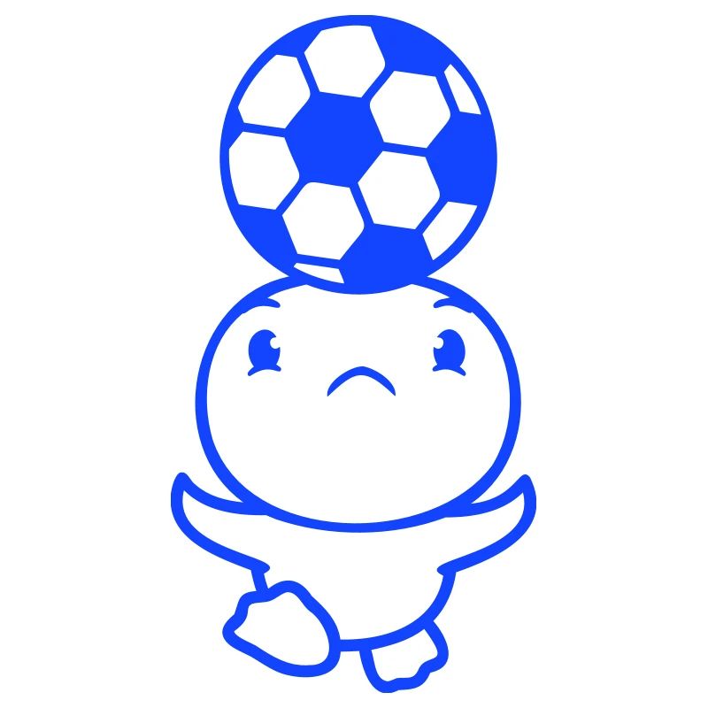 Duck Playing Soccer Header Ball Balancing Head