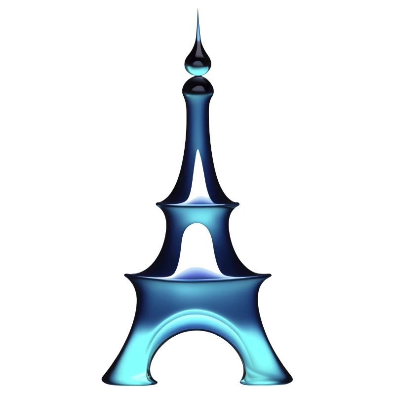 Verre bleu Tour Eiffel