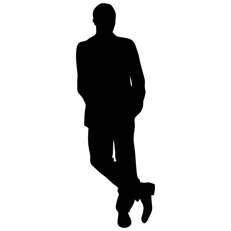 Mann Körper Silhouette Vektor-Design